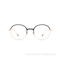 New Fashion Optical Blue Light Reading Metal Retro Round Frame Glasses